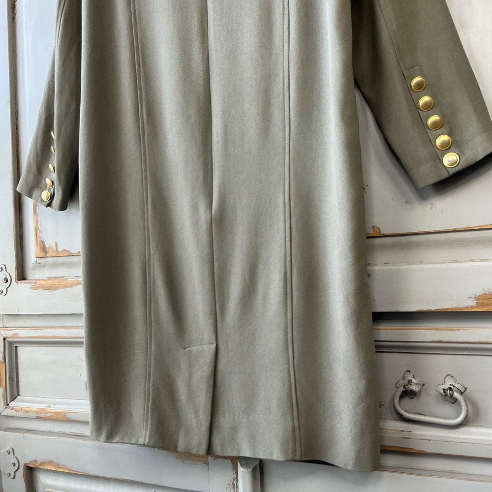 Vintage Liz Claiborne Sage Green Long Sleeve Shift Dress Size 8P Corporate Chic - Picture 9 of 11